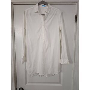 J. McLaughlin Tunic Popover Top‎ women's medium white minimalist classic basics